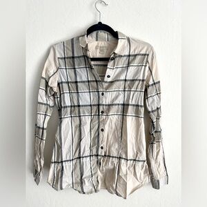BURBERRY Brit Women’s Button Down Cotton Grey Shirt XS